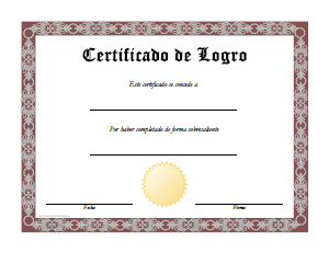 certificados de logro para imprimir