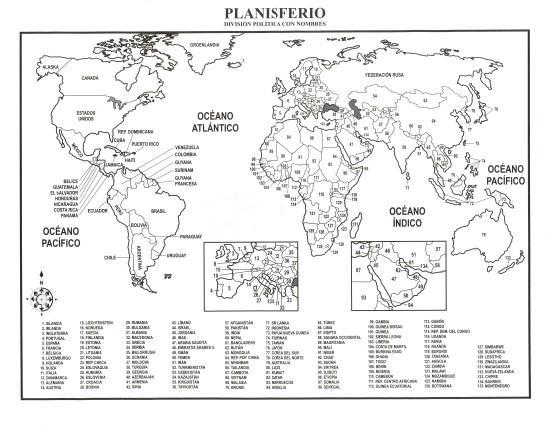 Mapa de Planisferio