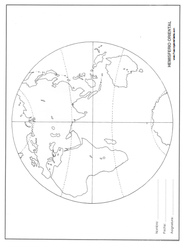 Mapa del Hemisferio Oriental