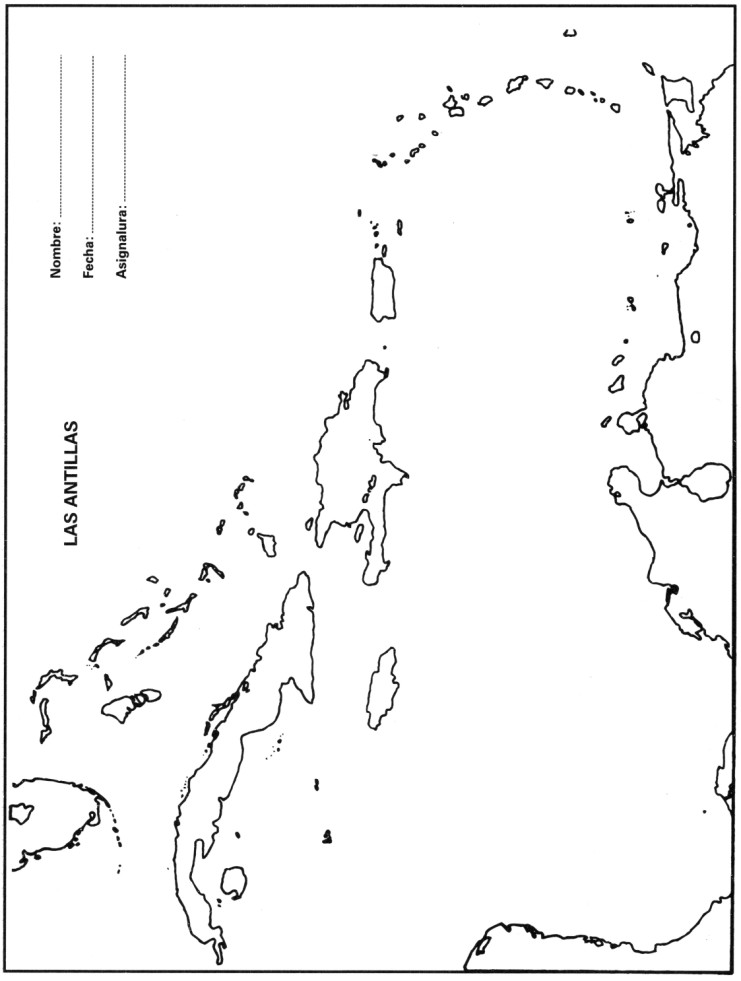 Mapa De Las Antillas 7672