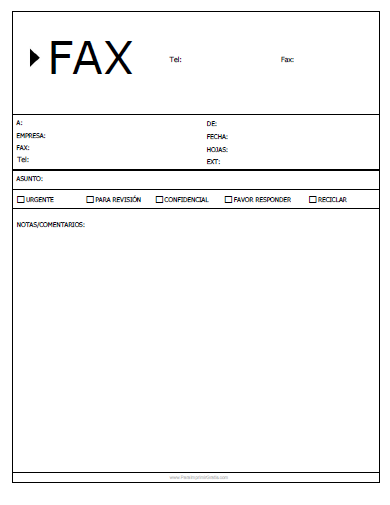 Portada De Fax Para Imprimir Gratis Paraimprimirgratis Com